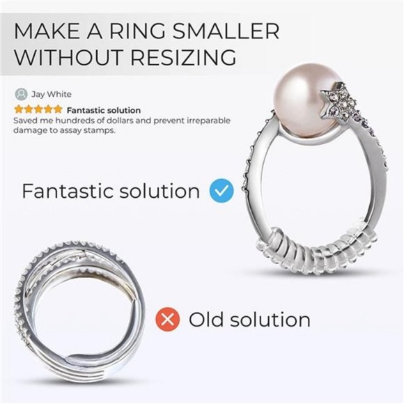 Ring Sizer Adjuster for Loose Rings - 12 Pack, 2 Sizes for Women and Men - Picture 6 of 7